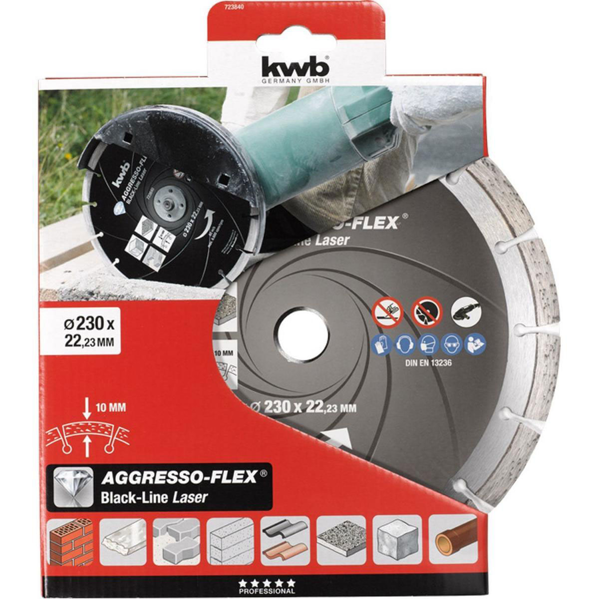 kwb  Trennscheiben Aggreso Flex Black Line Diamant Durchmesser 230 mm Bild 2