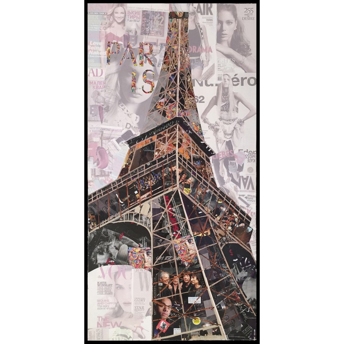 Papier Wandbild Eiffelturm 52x102cm