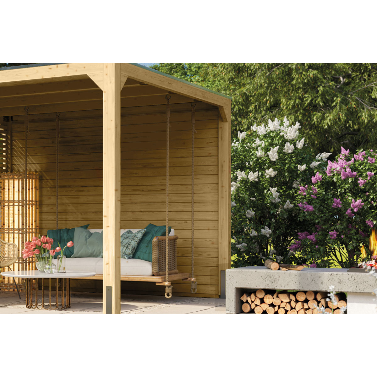 Karibu Cubus Seitenwand naturbelassen