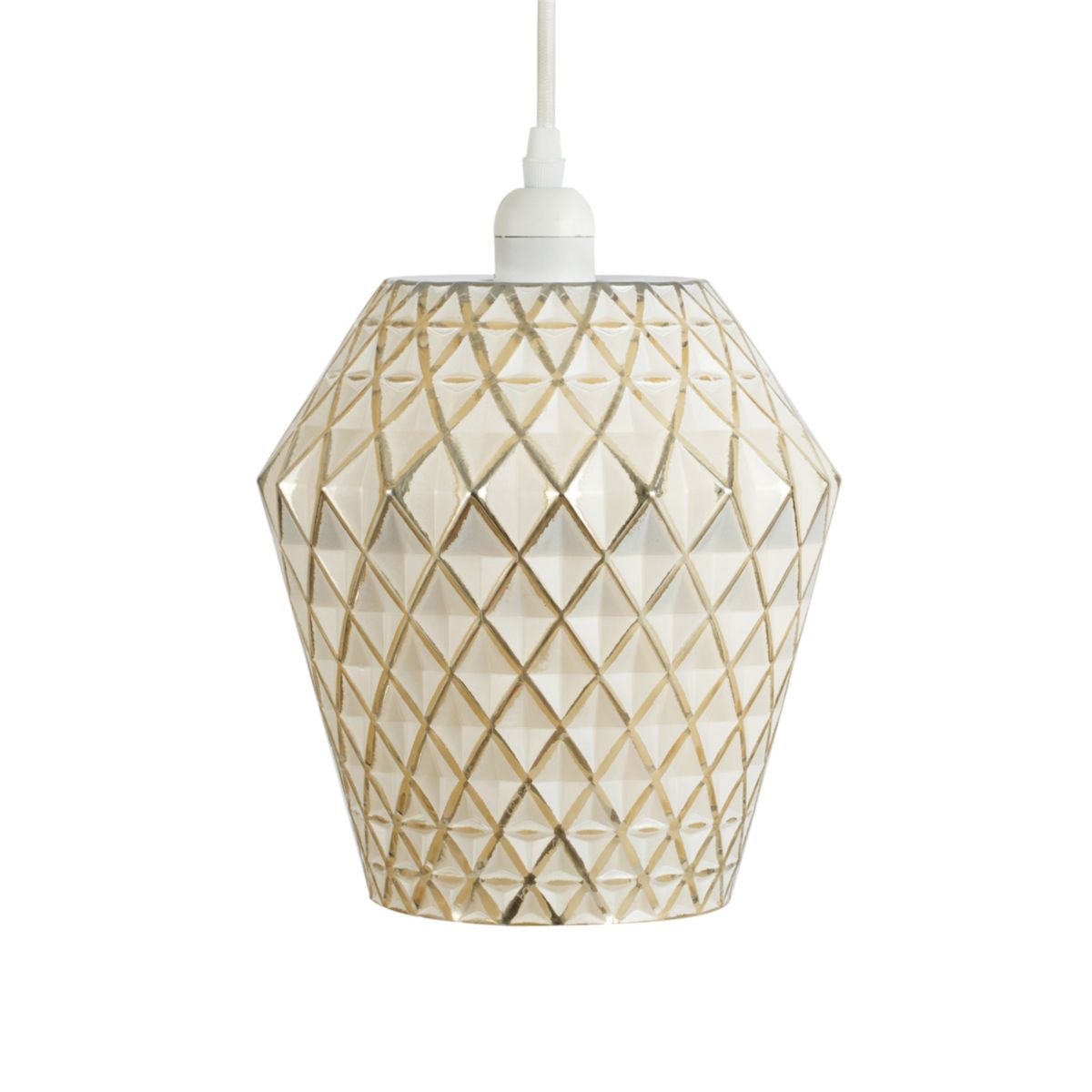 Hängelampe Lumi gold weiss