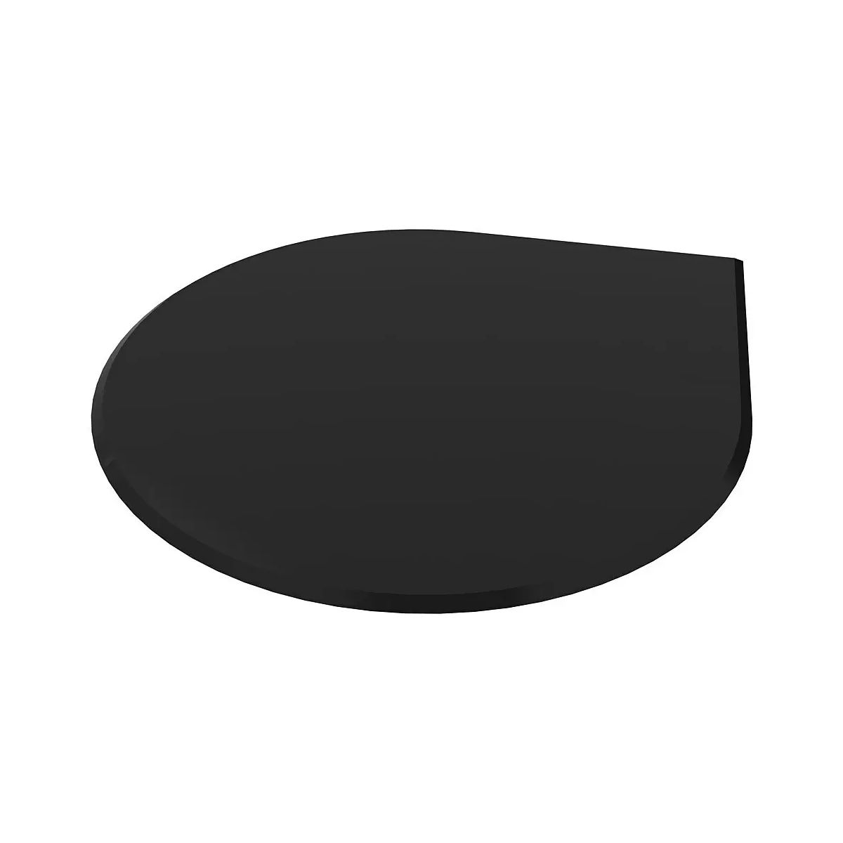 Valo Glasbodenplatte Tropfenform 6mm, 110x110cm schwarz