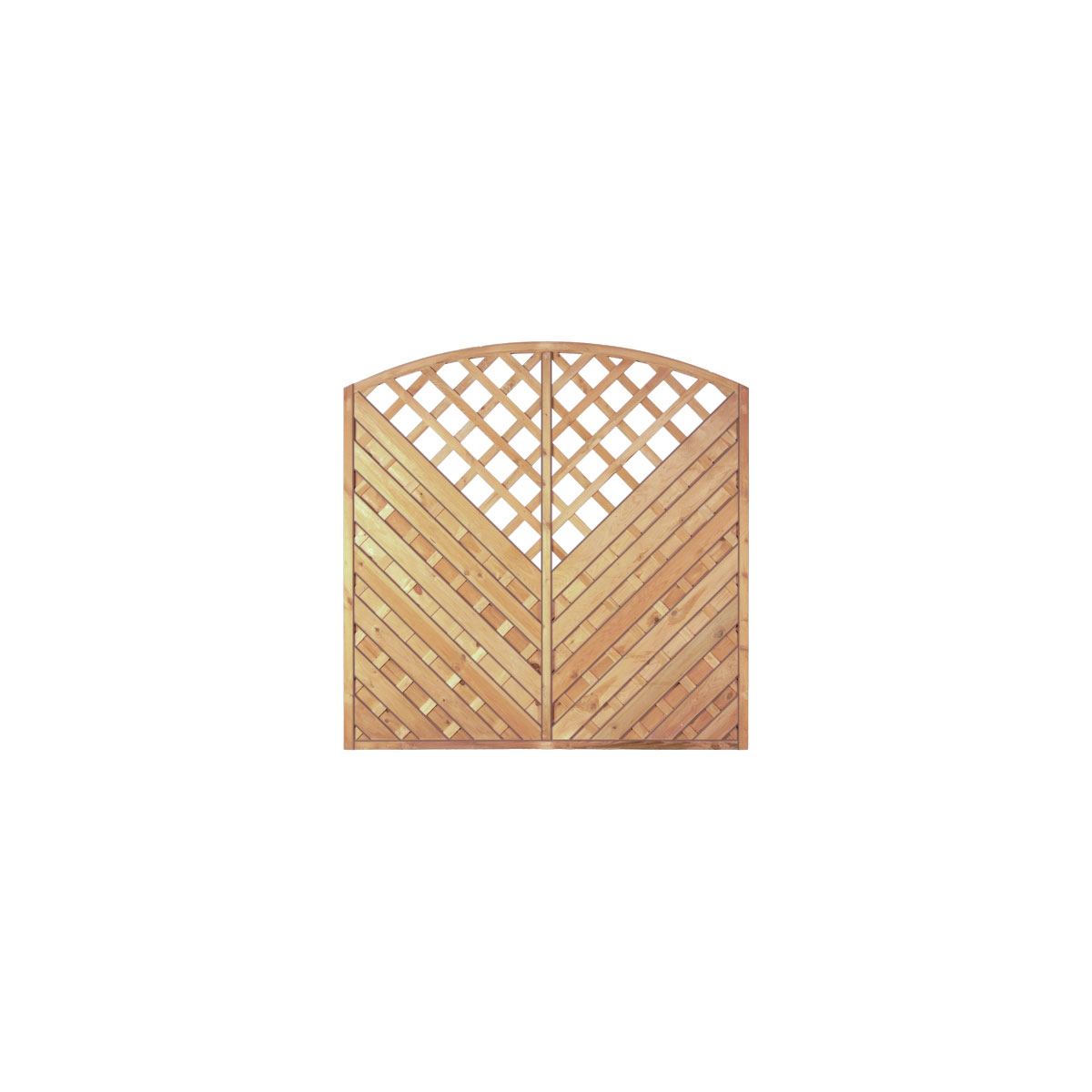 TETZNER & JENTZSCH Zaunserie „Maxi-Diagonal“,Bogen, Rankausschnitt, grün, 180 x 180/160 cm