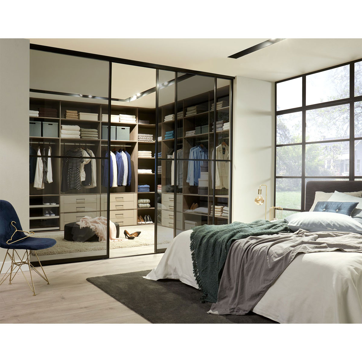 Hibitaro  Studio-Schiebetür mit Aluminiumrahmen auf Maß als Raumteiler Bild 4