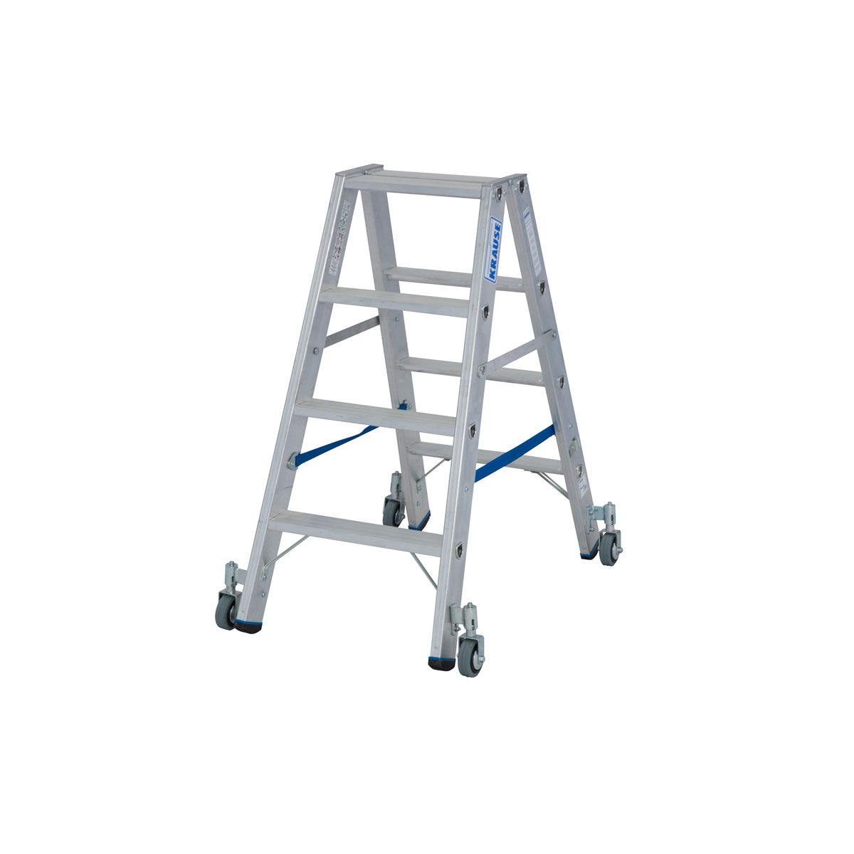 Krause STABILO STUFEN-DOPPELLEITER FAHRBAR 2 x 4 STUFEN