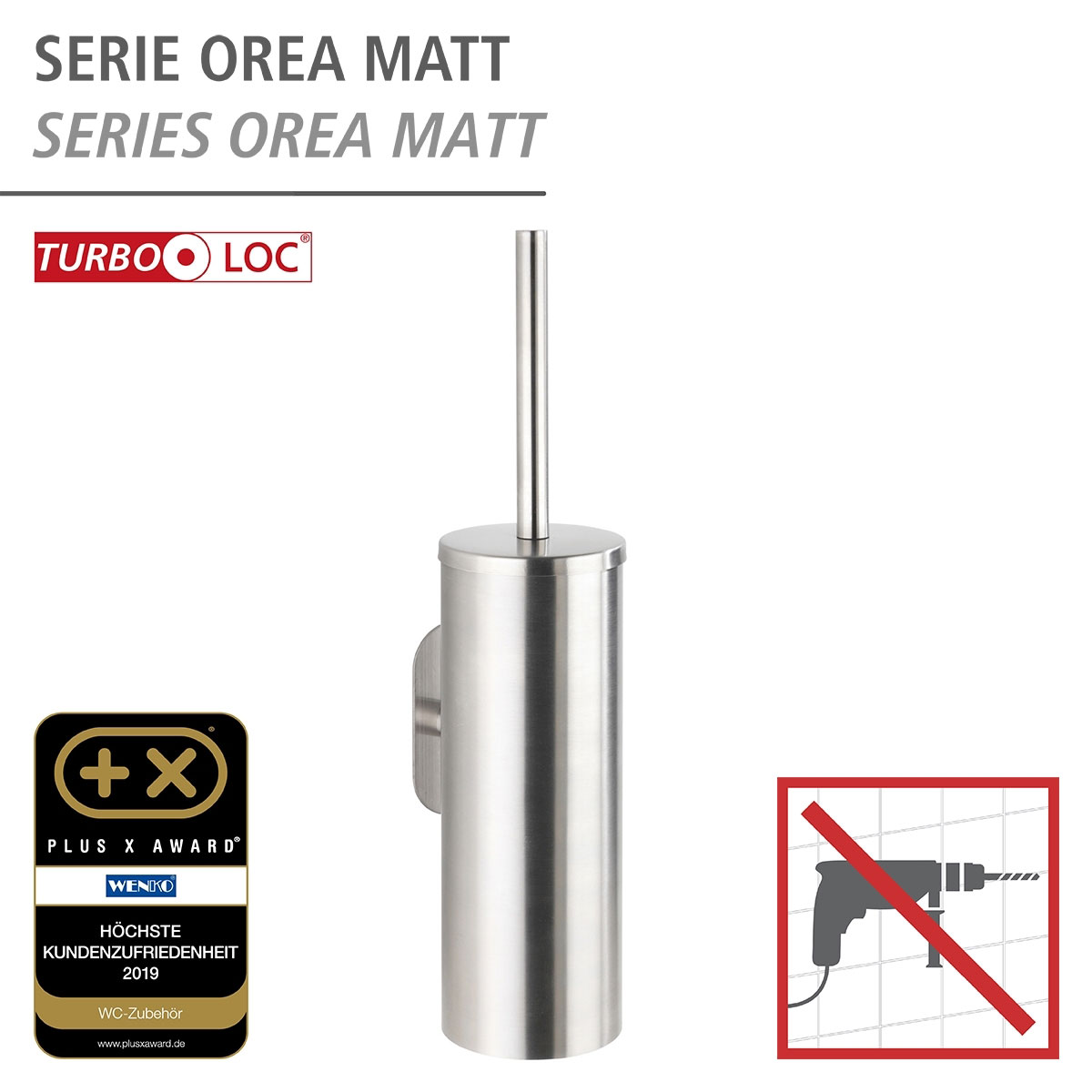 Wenko Turbo-Loc WC-Garnitur Orea matt Bild 2
