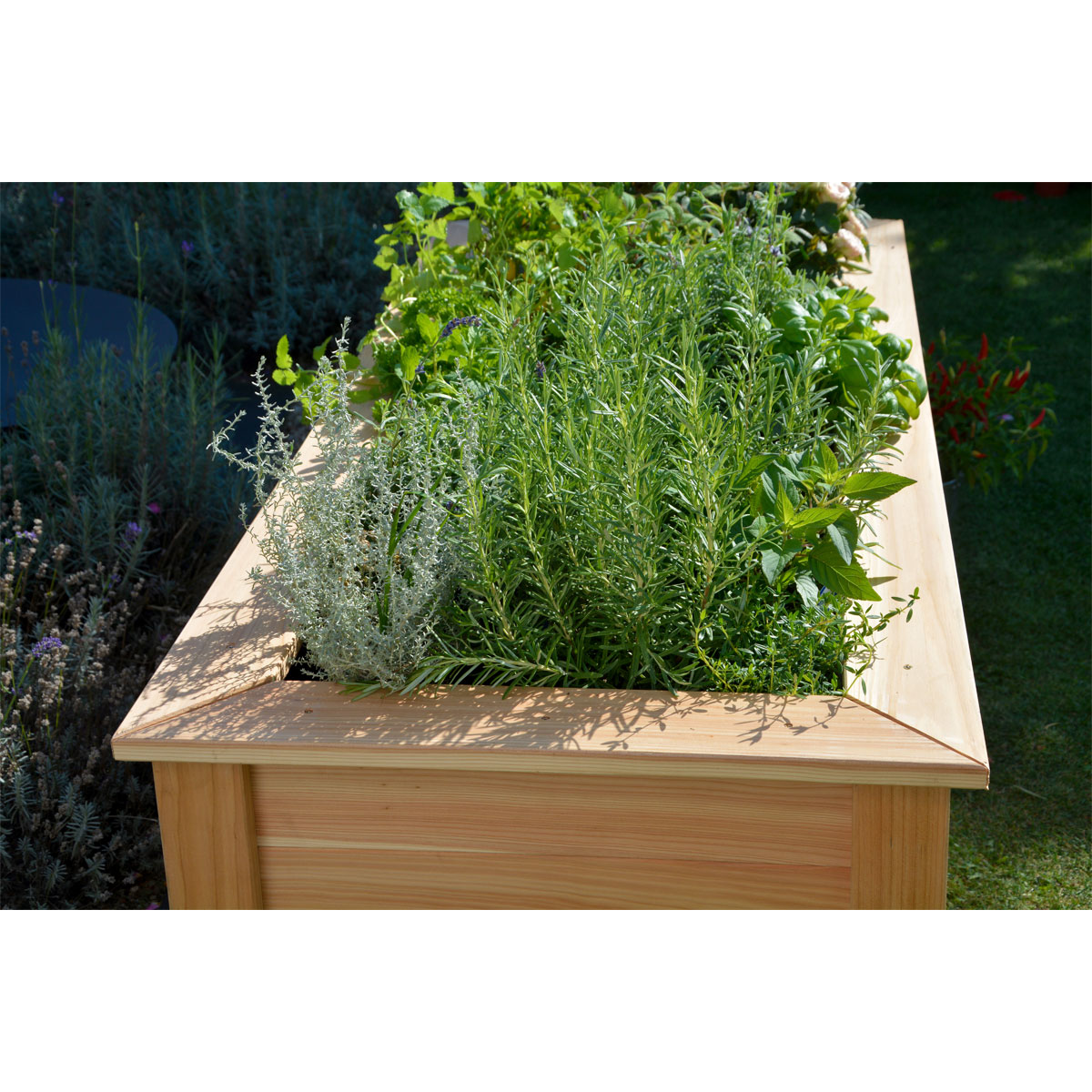 dobar Großes Hochbeet 150 x 65 x 60 cm beige Bild 10