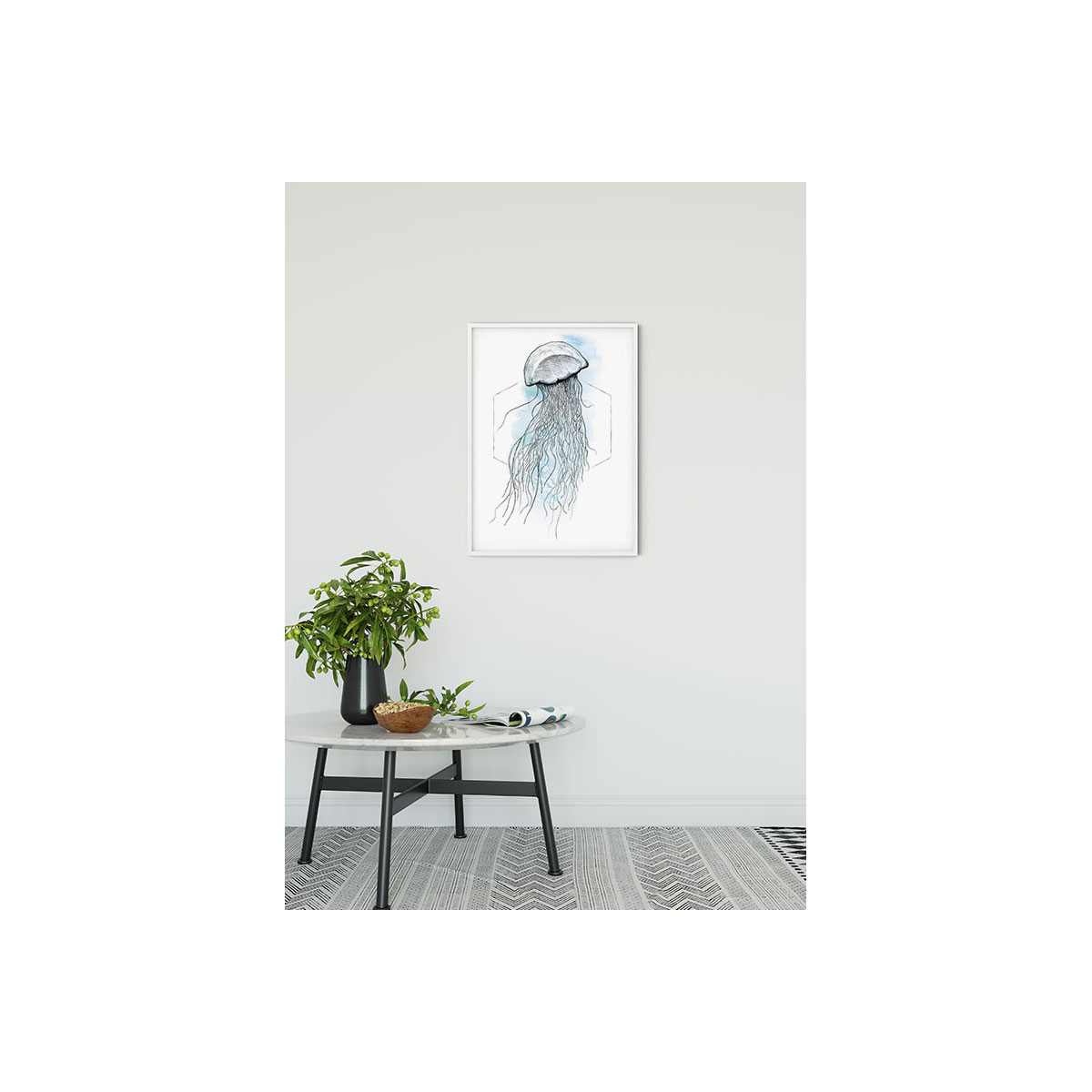 Komar  Wandbild Jellyfish Watercolor 50x70 cm