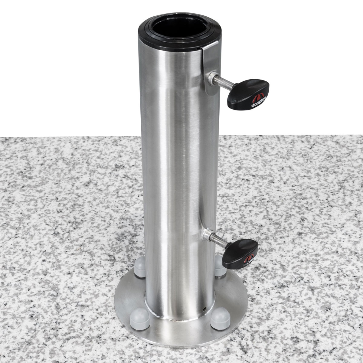 Doppler Granit Grundplatte 140 kg 80 x 80 x 8/14 cm mit 4 Rollen grau Bild 4