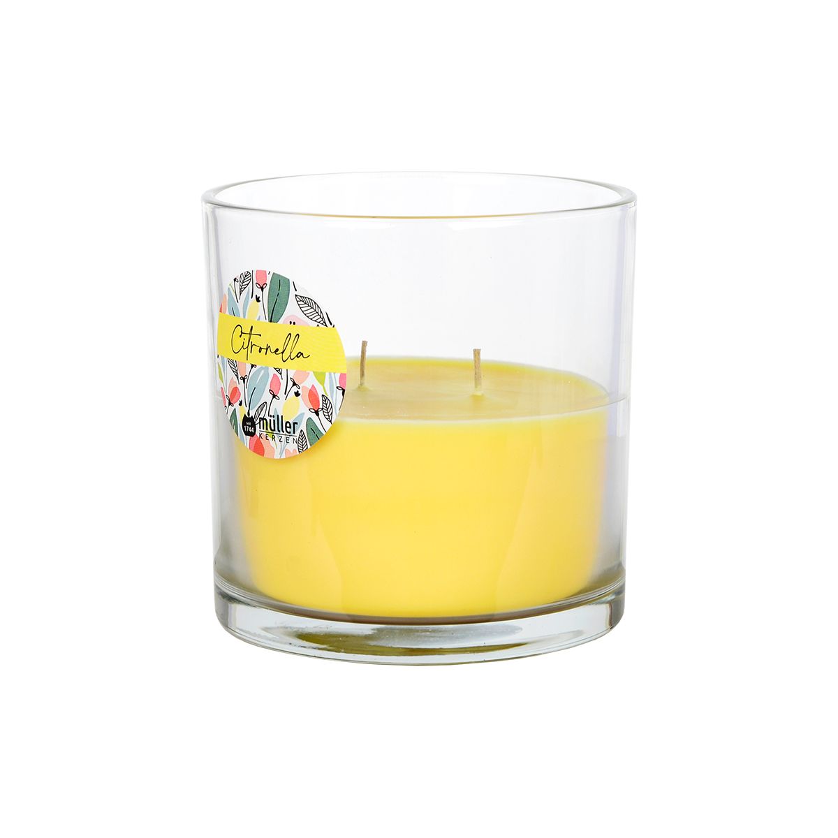 2-Docht-Kerzenglas Citronella 120/123mm