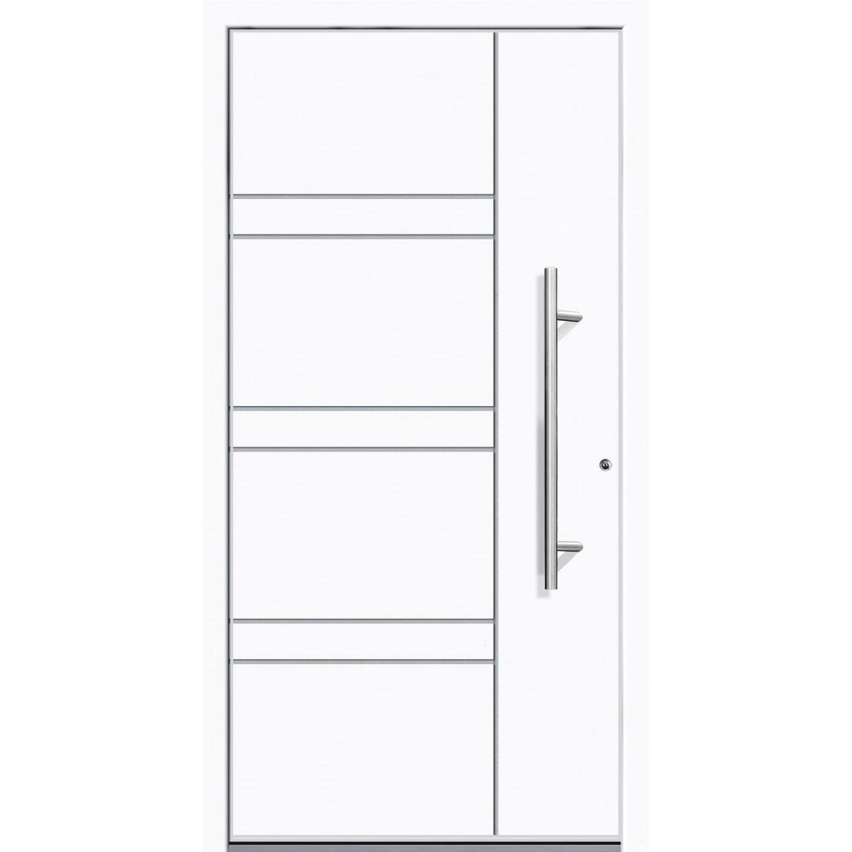 Aluminium Sicherheits-Haustür Cagliari Superior 60 mm weiß 110 x 210 cm Anschlag rechts inkl Griffset Bild 1