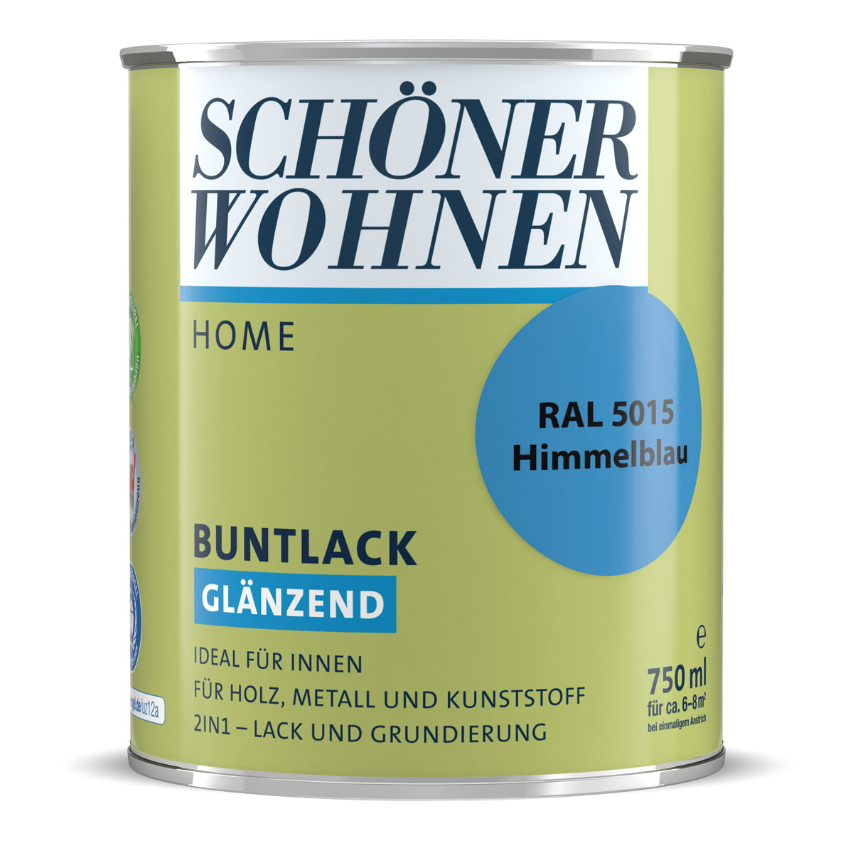 Schöner Wohnen Farbe Buntlack Home Himmelblau glänzend 750 ml