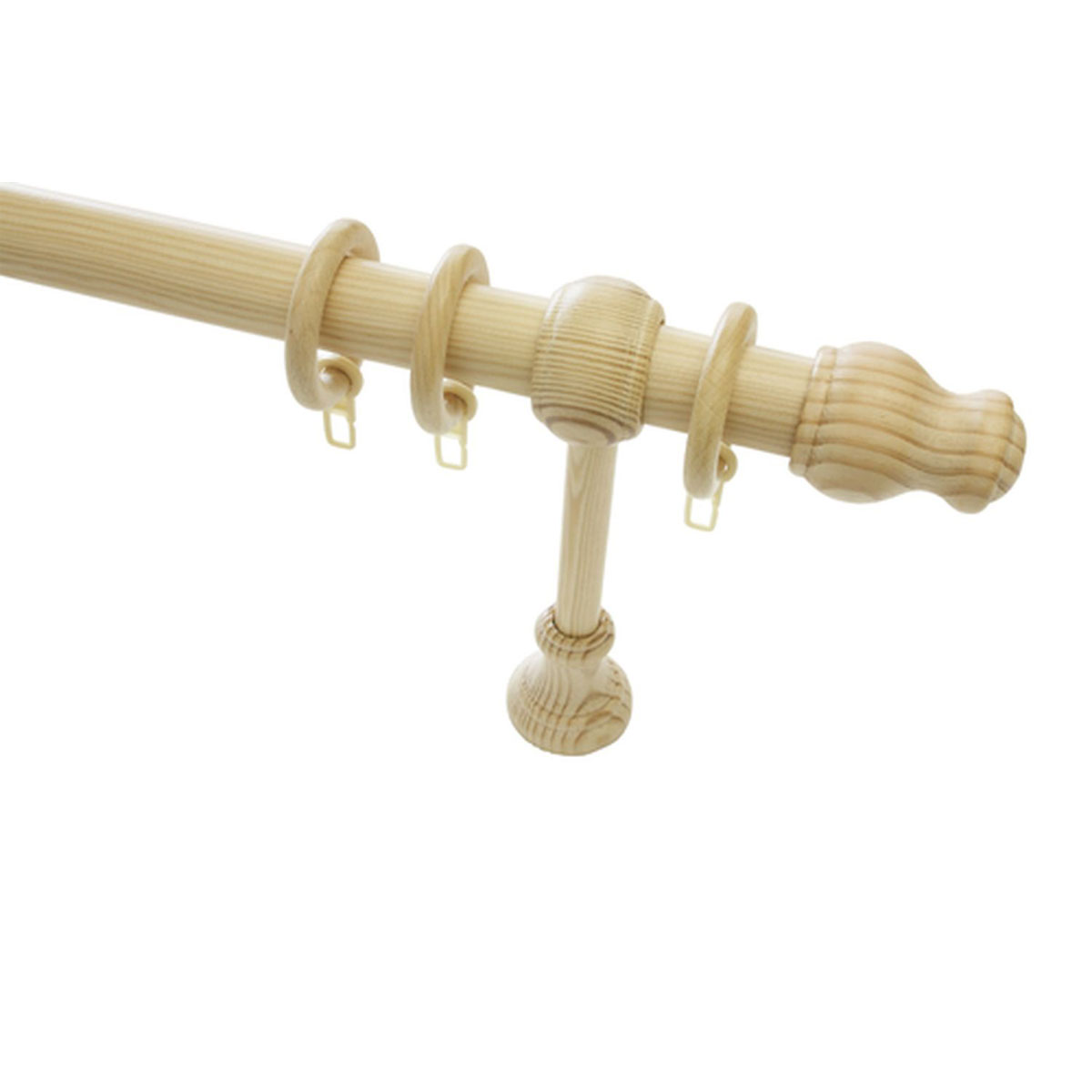 Gardinia Gardinenstange Lugano Classic Durchmesser 28 mm 160 cm Kiefer Bild 2