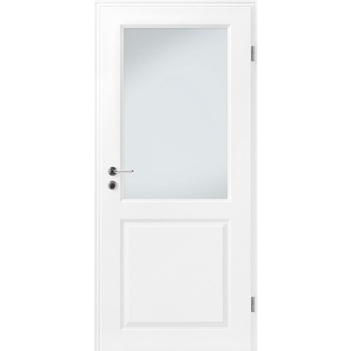 Borne Zimmertür Castell Weißlack mit Lichtausschnitt 73,5 x 198,5 cm DIN rechts
