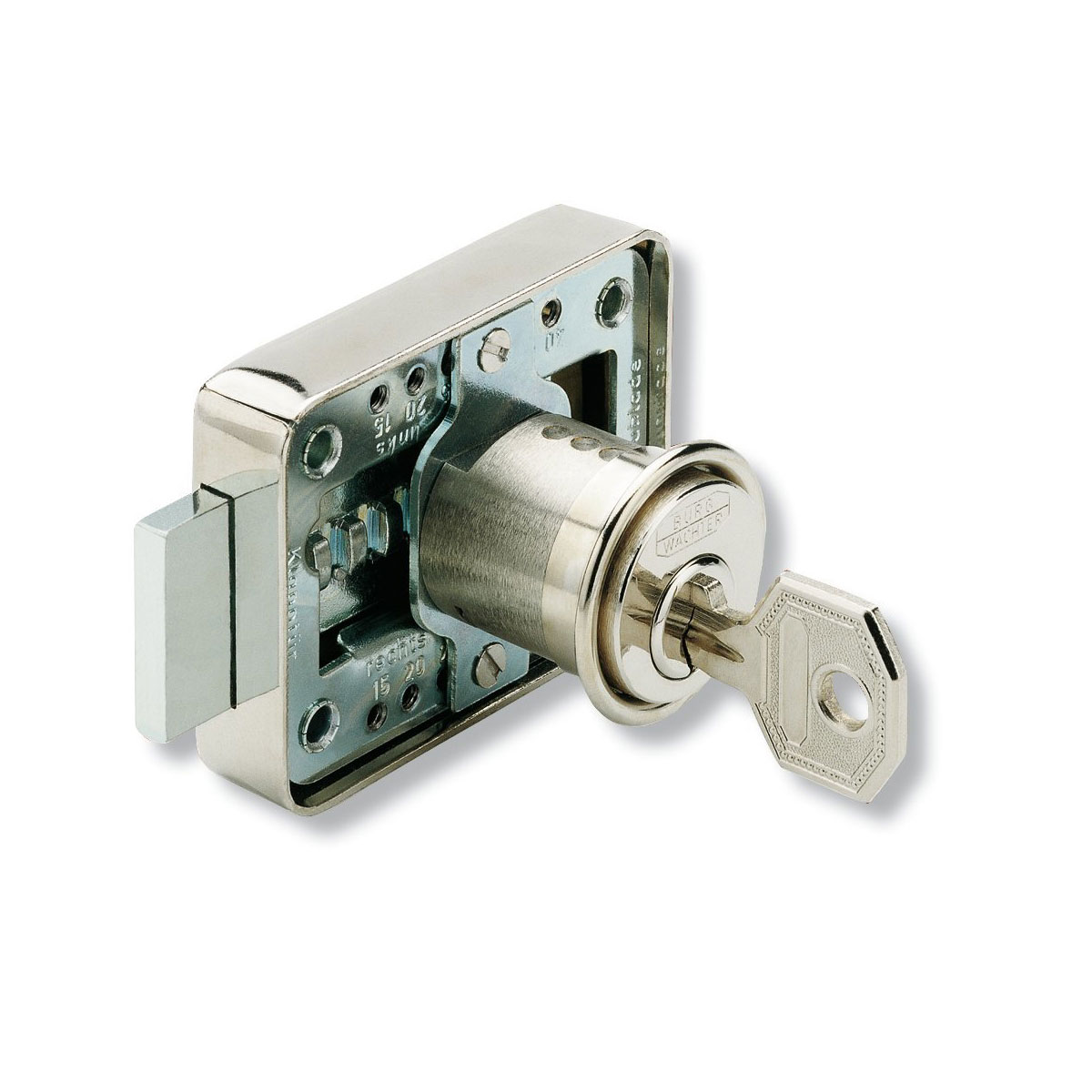 Burg Wächter Möbelschloss MZ 23 57 x 44 x 37,5 mm vernickelt