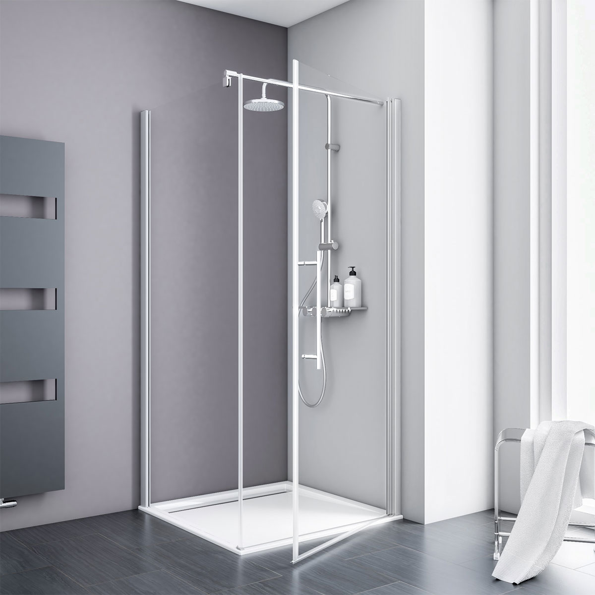 Schulte Drehtür inkl Seitenwand Alexa Style 2.0 90 x 192 x 90 cm Bild 2