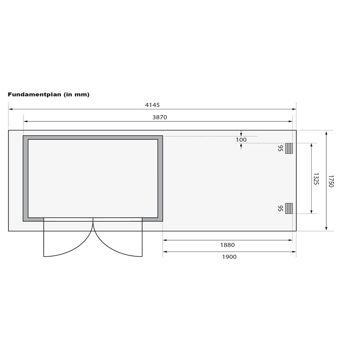 Karibu Gartenhaus Glücksburg 2 terragrau Bild 5