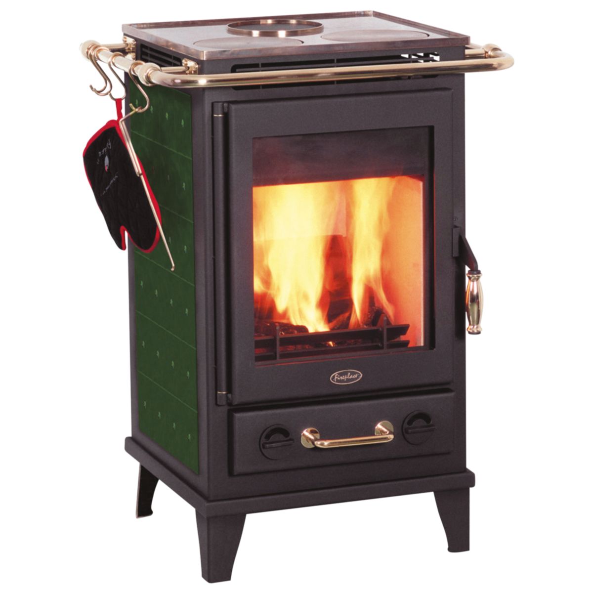 Fireplace Kaminofen Florenz Keramikgruen