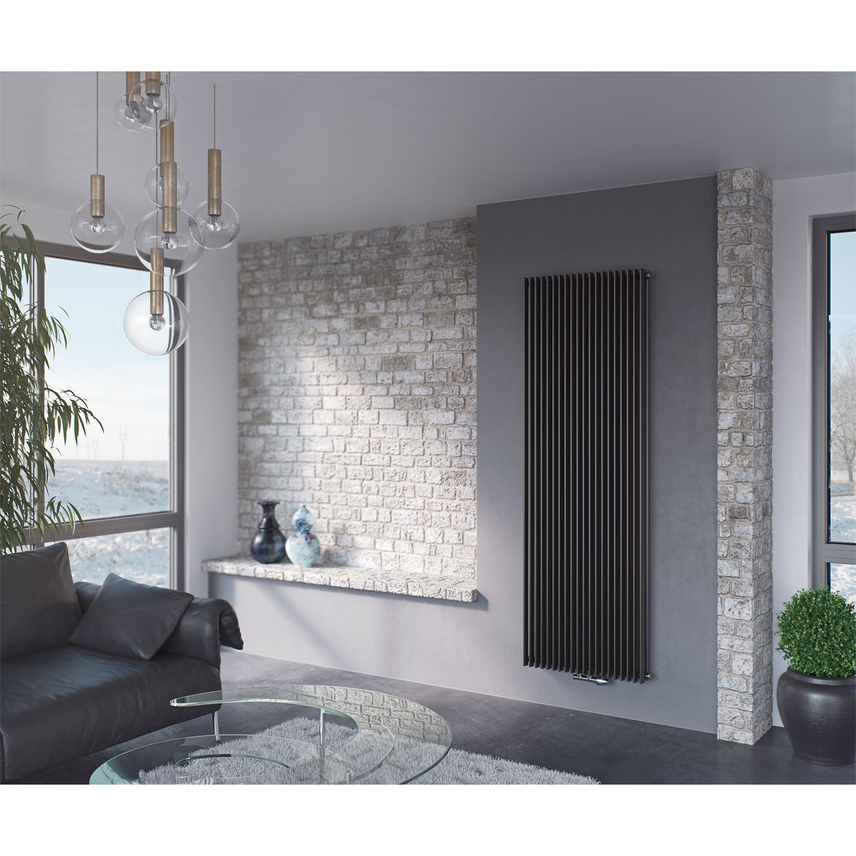 Ximax  Raumheizkörper Triton Duplex 1800 x 600 mm 2101 Watt Mittenanschluss Anthrazit