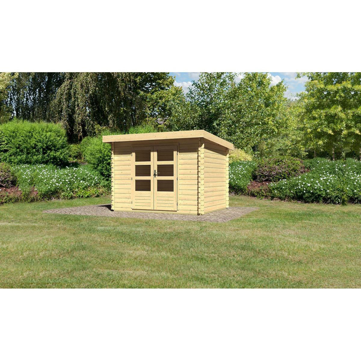 Karibu Gartenhaus Bastrup naturbelassen 297 x 237 x 220 cm Bild 3