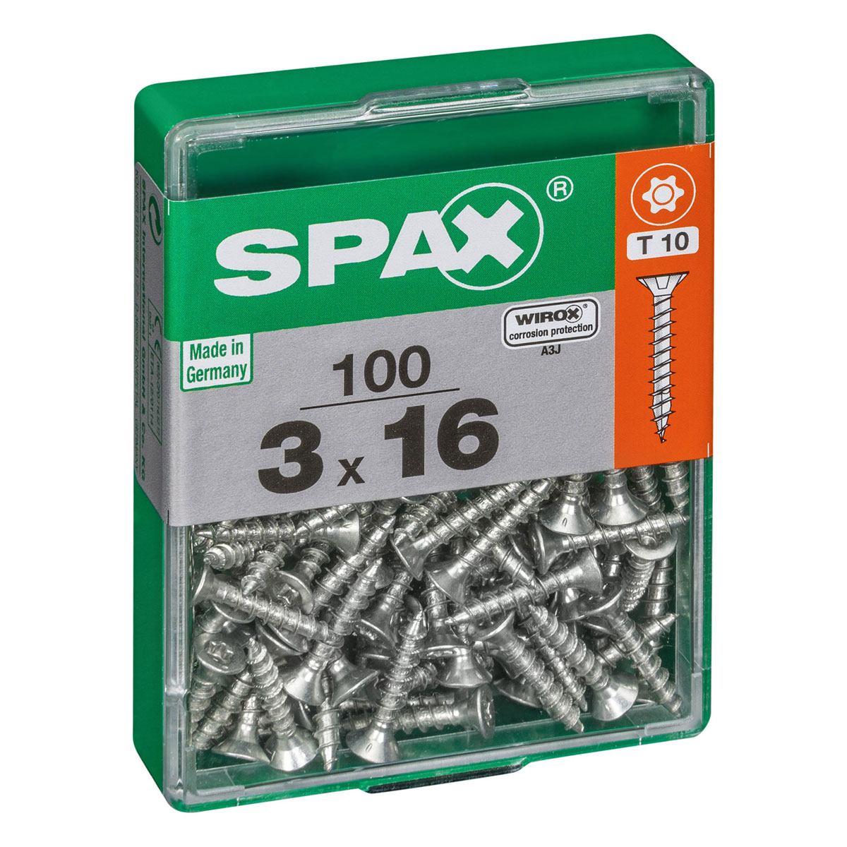 Spax Universalschrauben WIROX Senkkopf 3 x 16 M 100 Stück Bild 2
