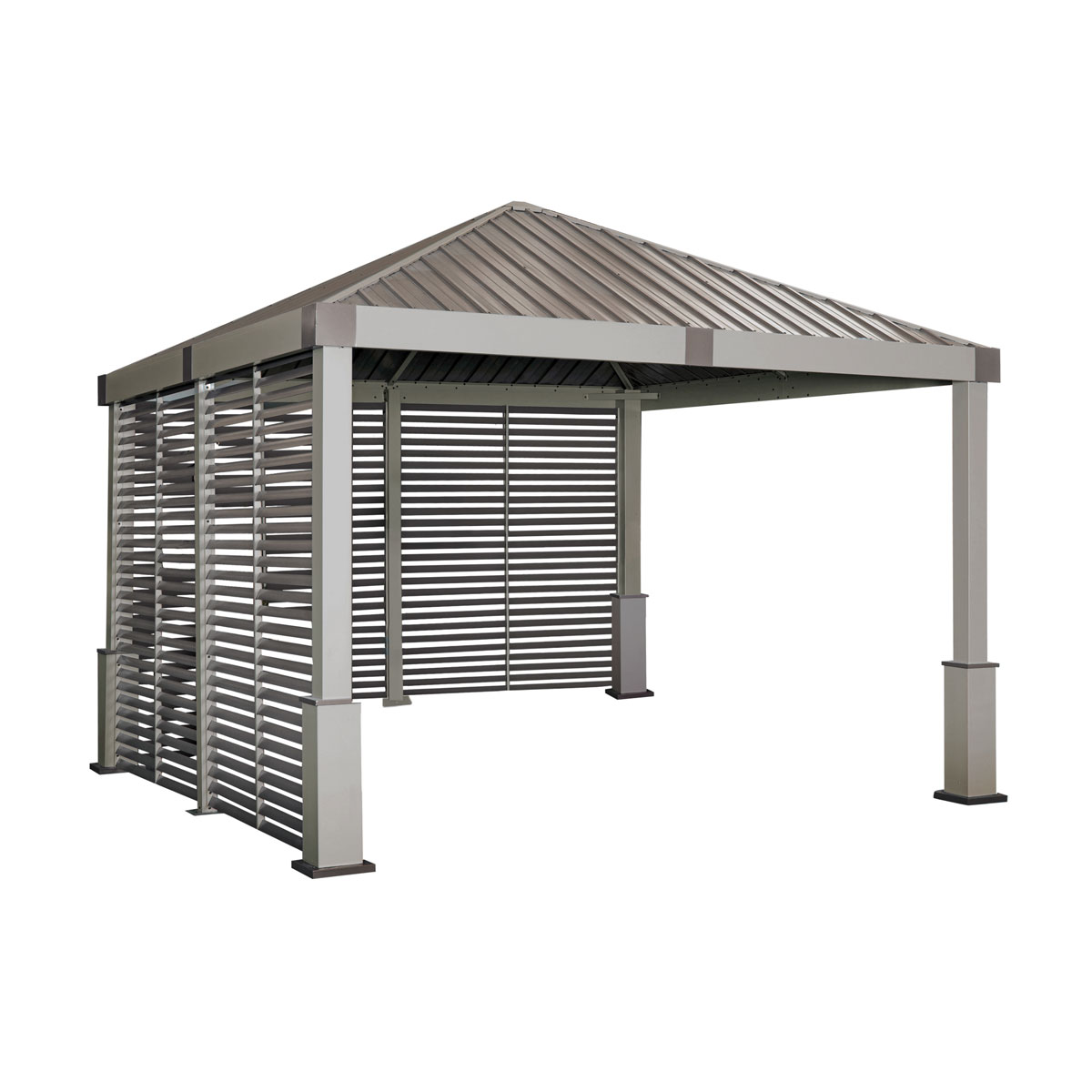 Sojag Pavillon Nanda 1212 inkl. Seitenwand 363x363x313,2cm Champagner Bild 2