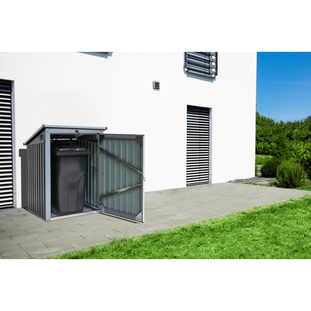 Westmann Mülltonnenbox 1x 240 L 101x104x134 cm Bild 3