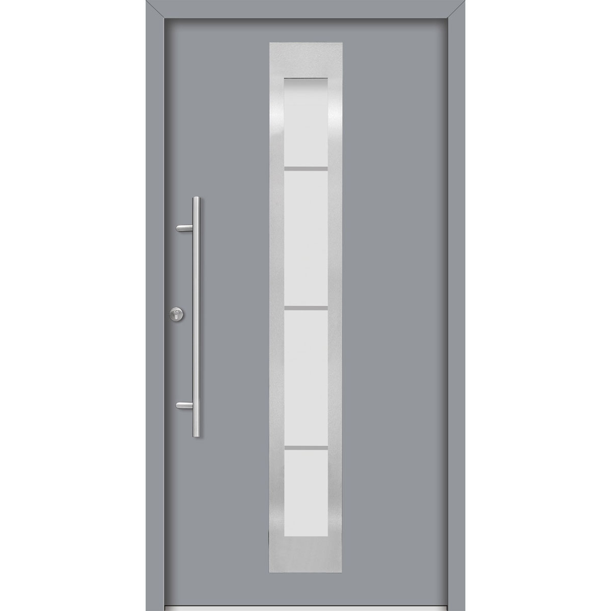 SplenDoor  Premium-Haustür Passivedoor Malmo energiesparend grau 110 x 210 cm links Bild 1