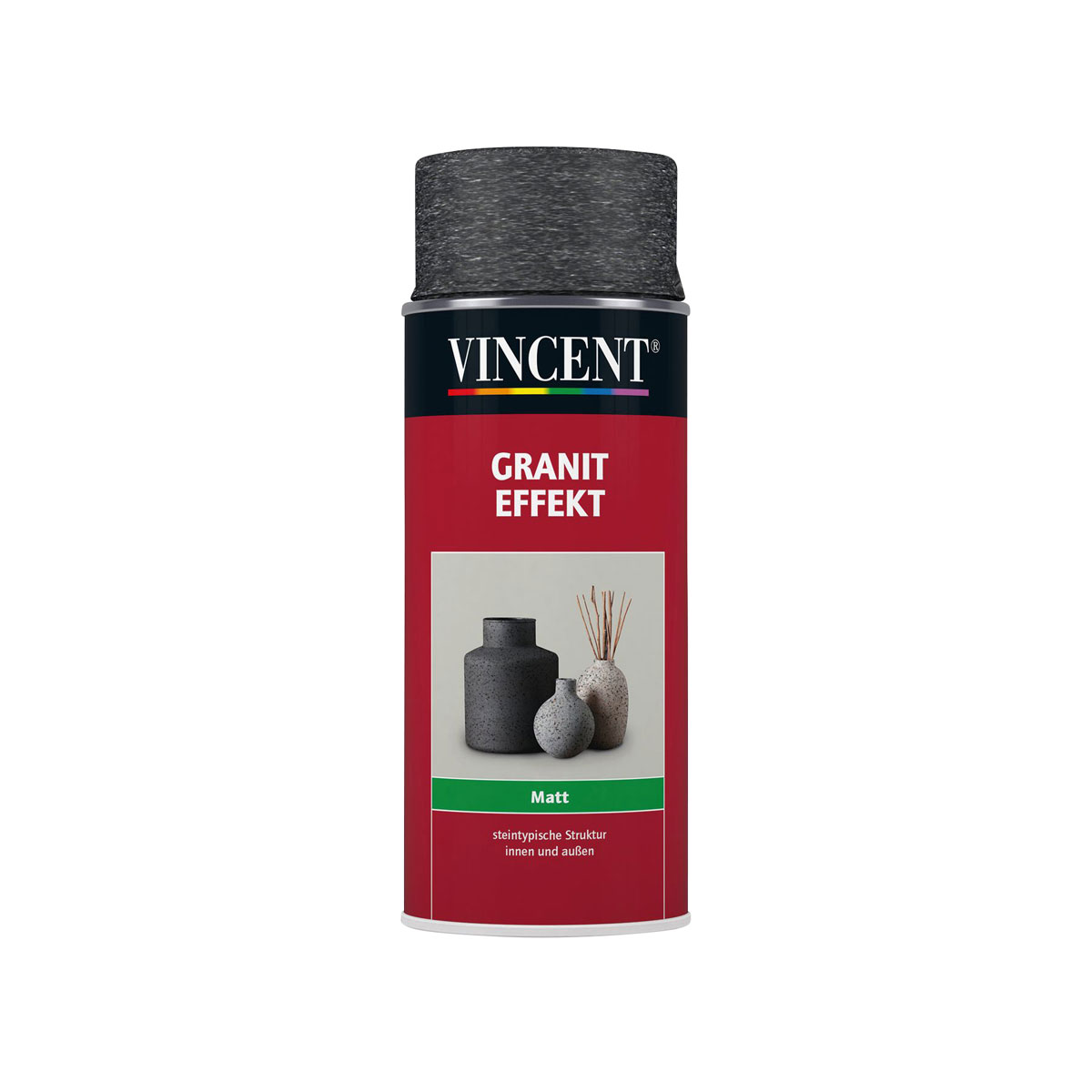 Vincent Granit Effekt seidenmatt schwarz 400 ml