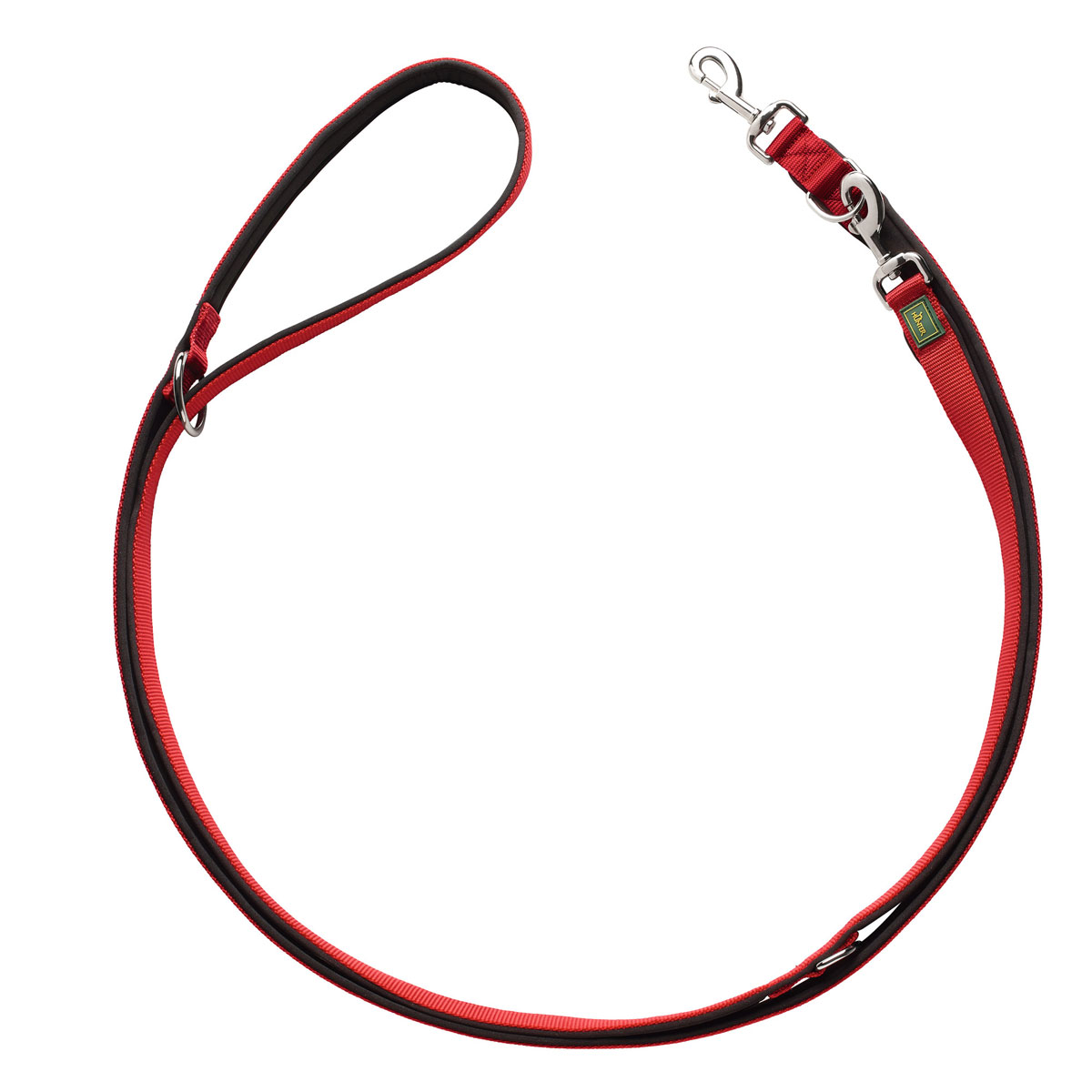 Hunter Führleine Neopren rot-schwarz 200 x 1 cm