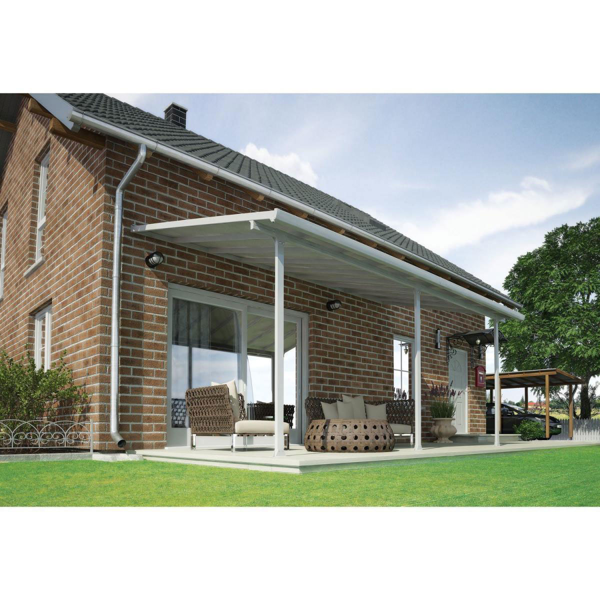 Palram Terrassenüberdachung Feria 546 x 300 cm weiß Bild 3