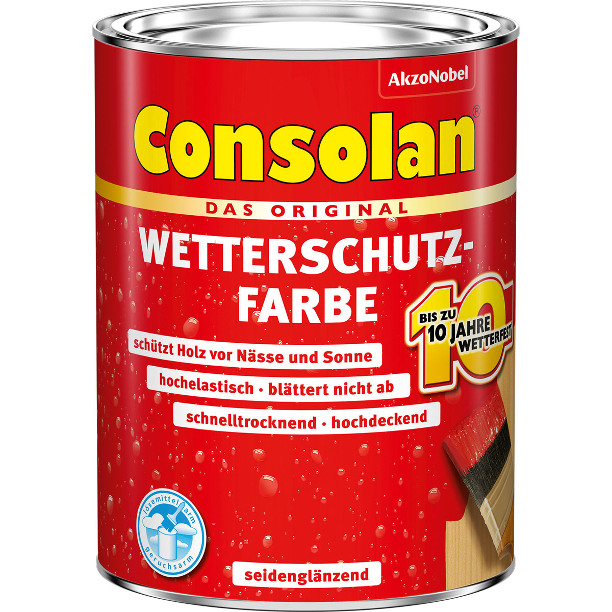 Consolan Wetterschutz-Farbe schwarz 0,75 L