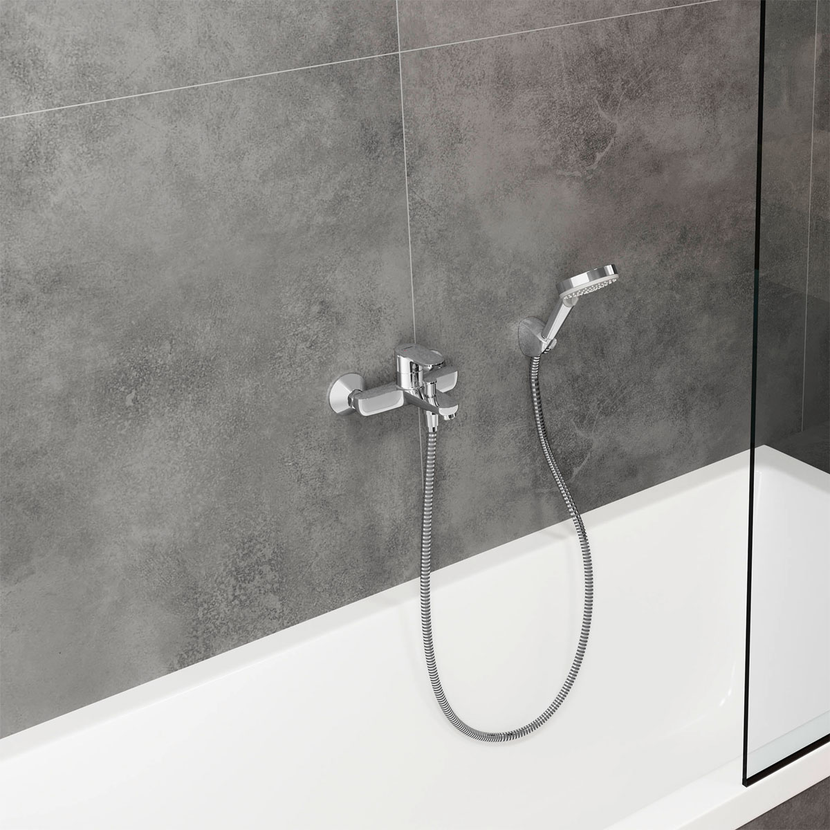 Hansgrohe Einhebel-Wannenmischer Vernis Blend Aufputz chrom  Bild 3