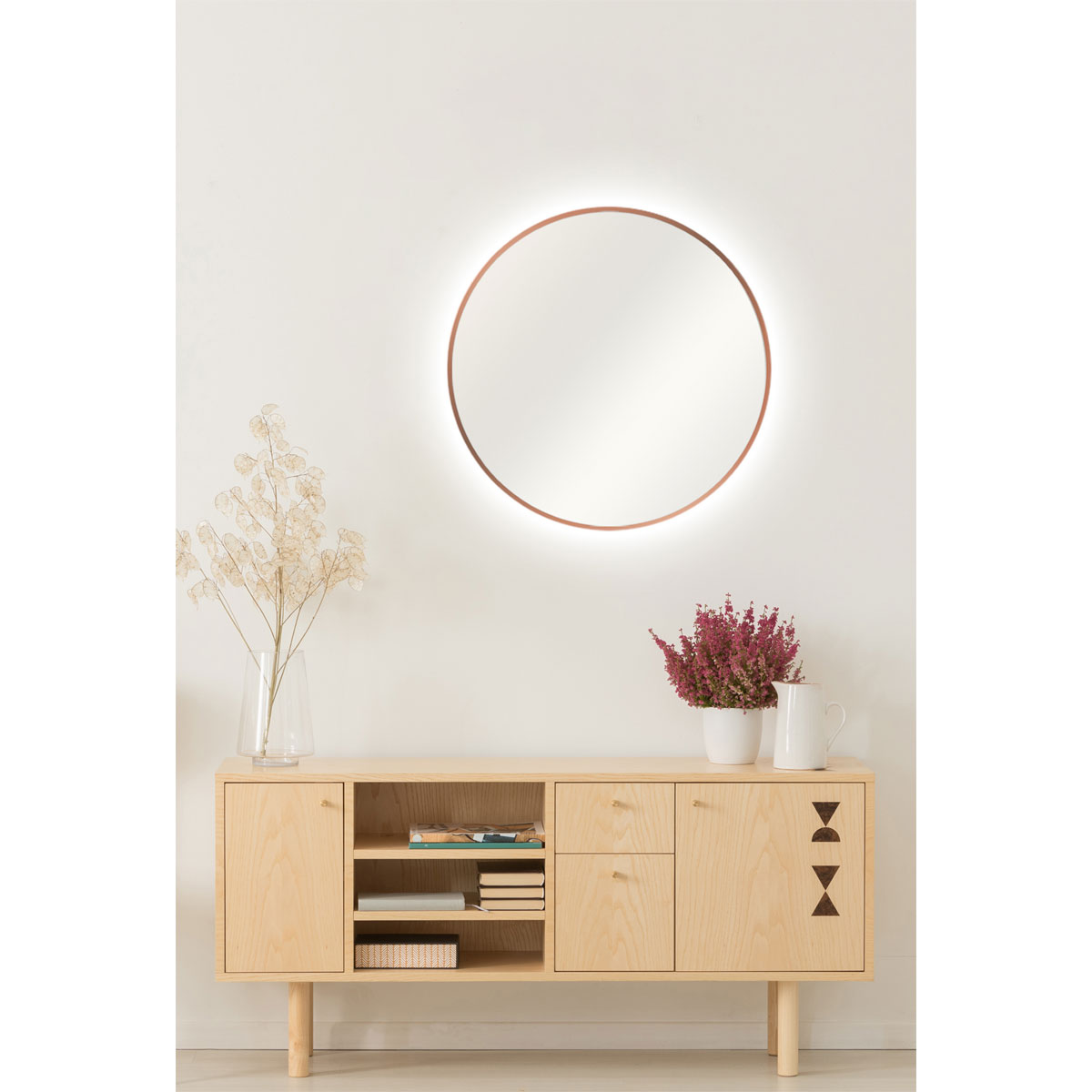 DSK  Design LED Lichtspiegel Silver Barbier Copper Dm 50 cm Bild 5