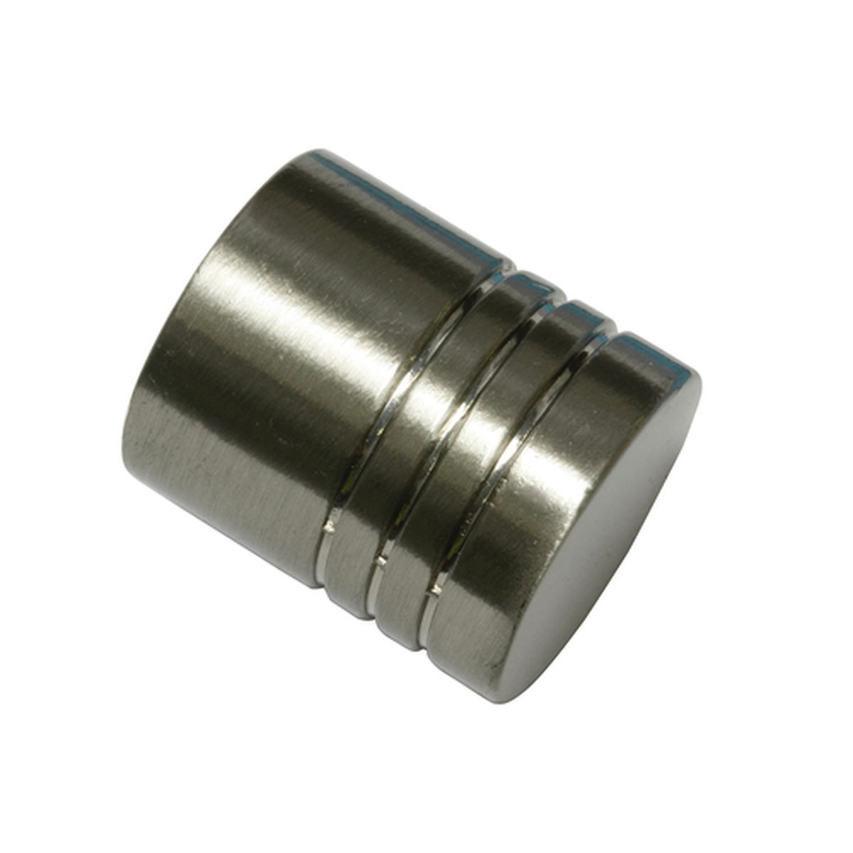 Gardinia Endstück Zylinder für Durchmesser 16 mm 2,6 cm Edelstahl-optik