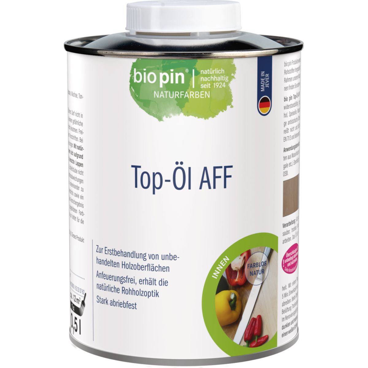 Biopin Top-Öl AFF Farblos-NATUR 0,500 l