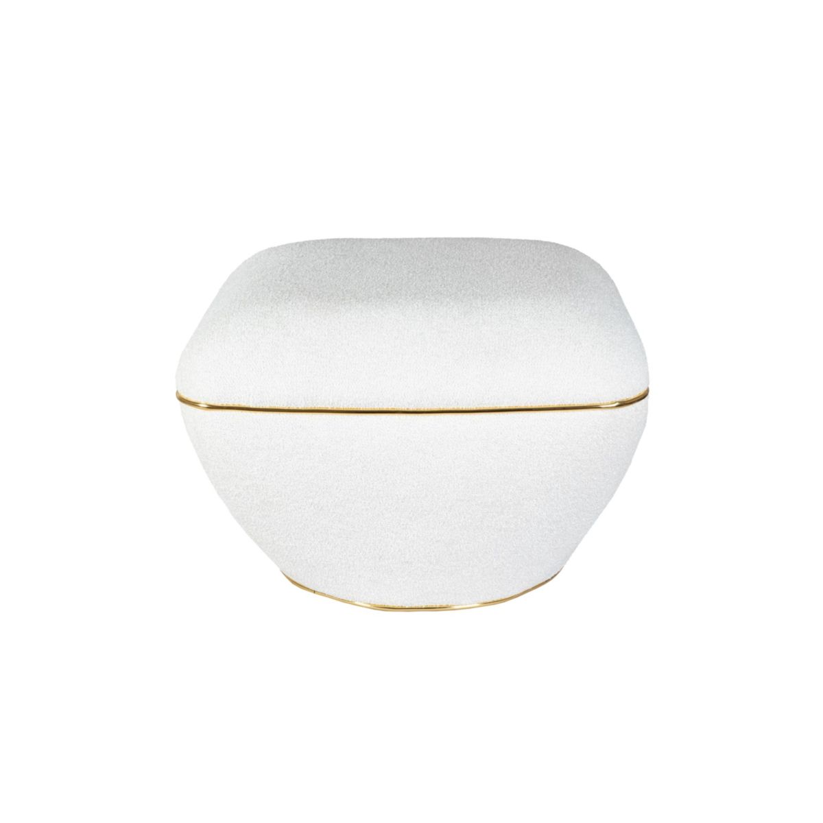 Kayoom Hocker Contessa 135 Weiß / Gold Bild 2