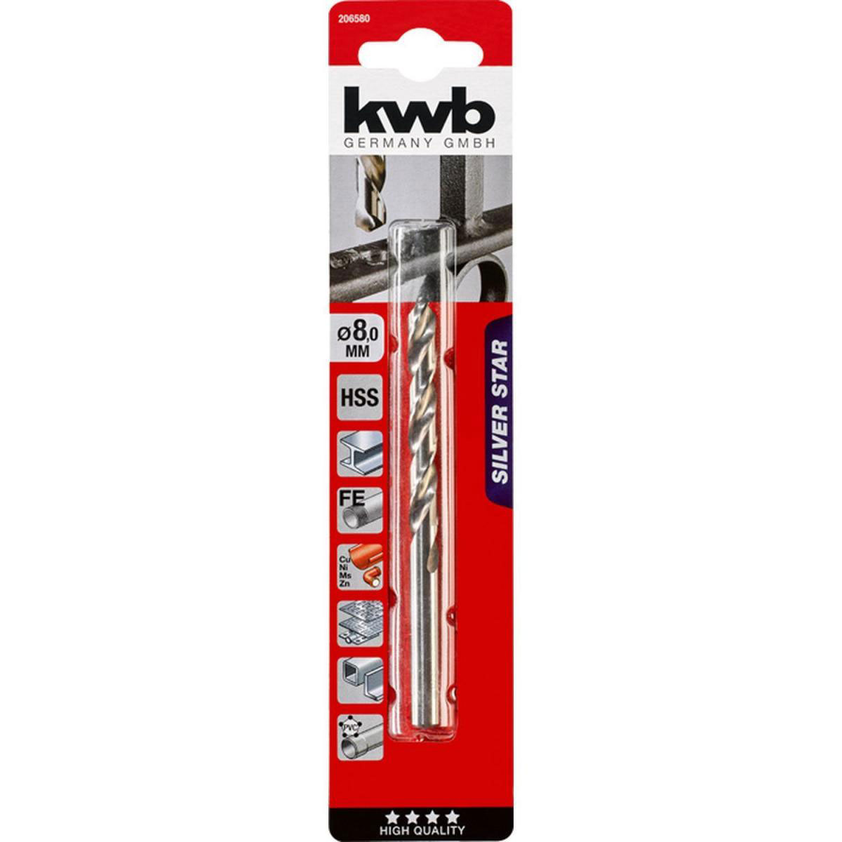 kwb  Spiralbohrer Silver Star Durchmesser 8 mm Bild 2