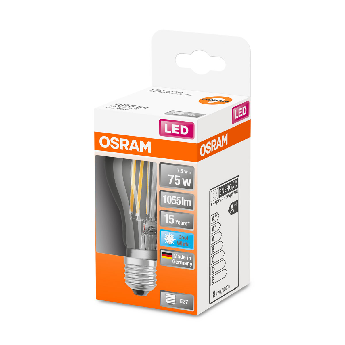 Osram LED-Leuchtmittel E27 75W klar Bild 2