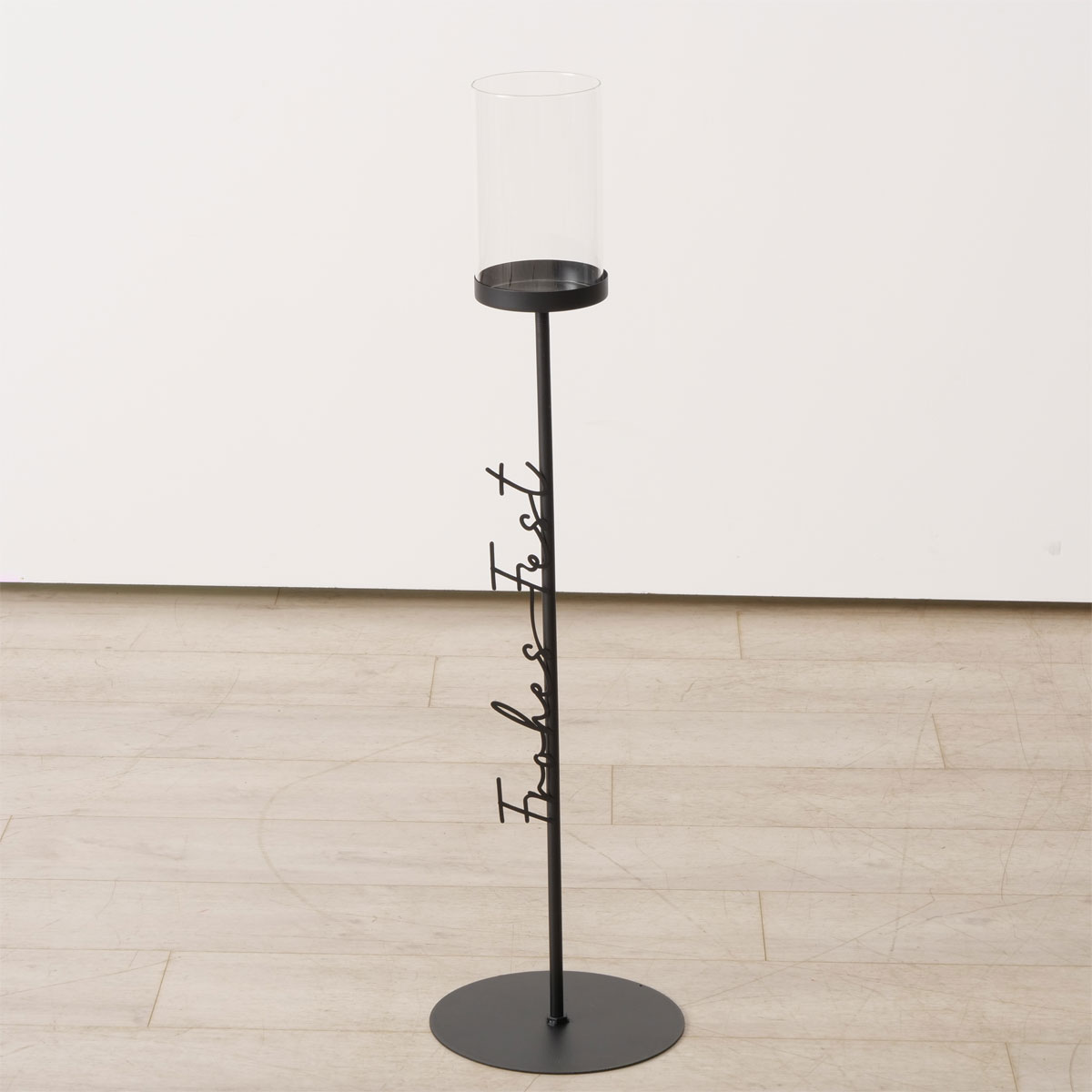 Windlicht Adore Rund 95x25x95 schwarz