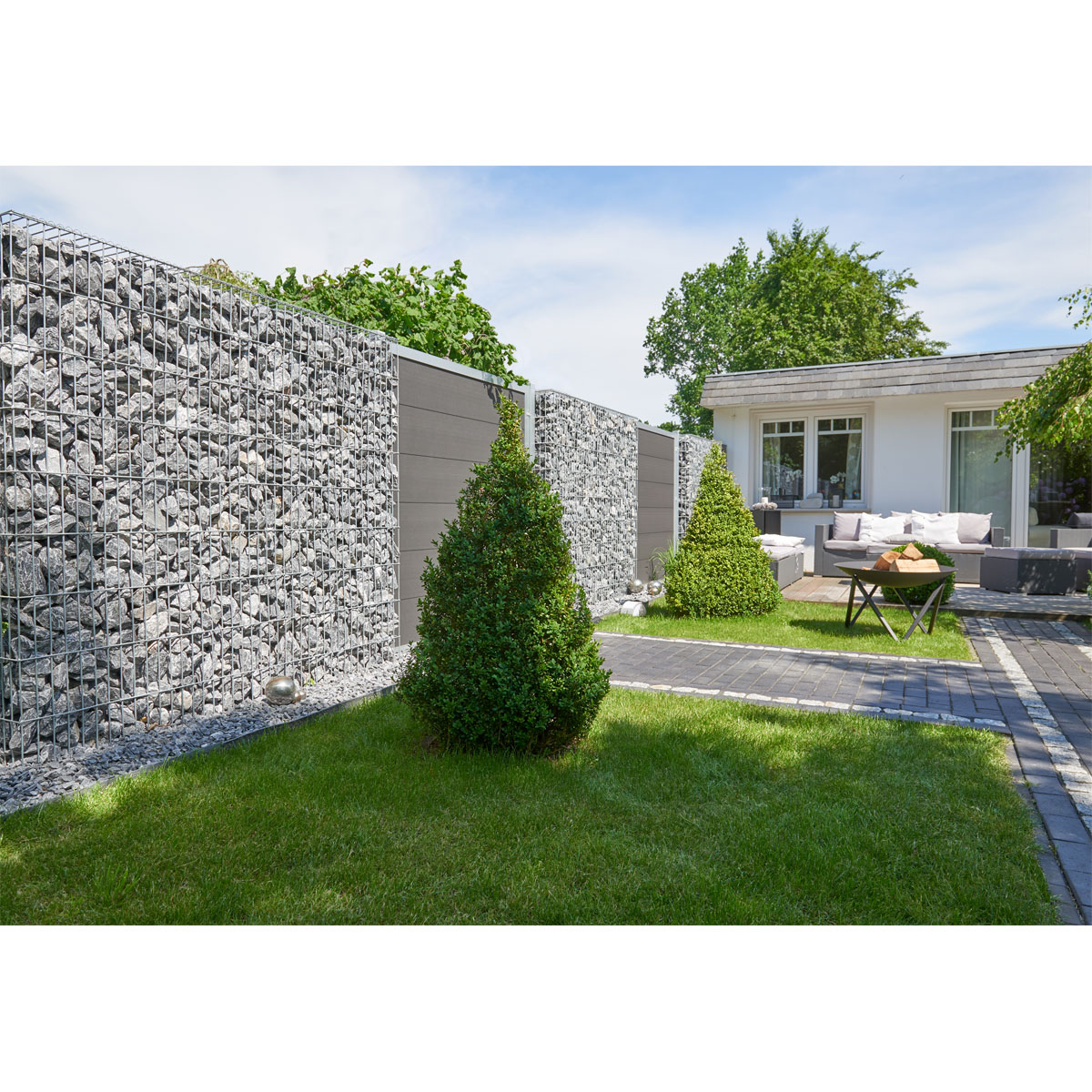 Wilk Gabionen-Zaun 200 x 200 x 25 cm Bild 5
