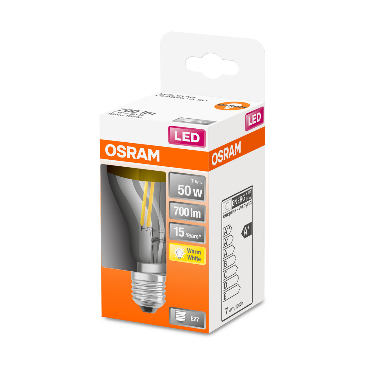 Osram LED-Leuchtmittel gold warmweiß E27 50W Bild 2