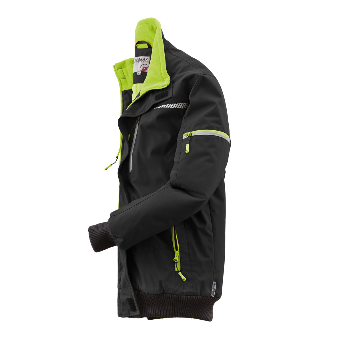 Terrax Workwear  Pilotenjacke schwarz-limette Größe M