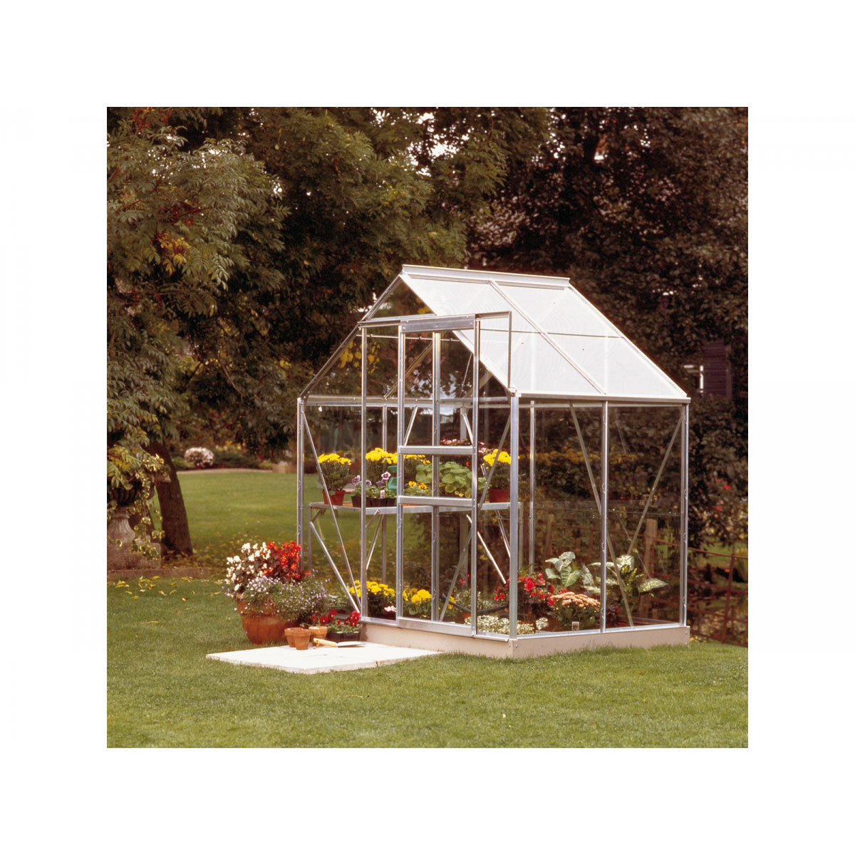 Vitavia Gewächshaus Venus 2500 2,5m² 3 mm Einscheibensicherheitsglas silber