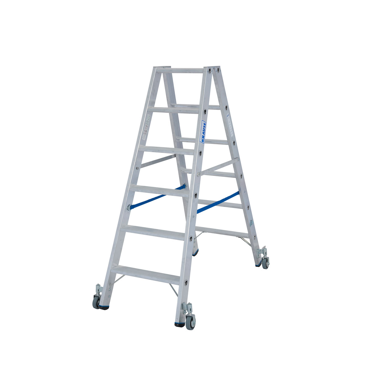 Krause STABILO STUFEN-DOPPELLEITER FAHRBAR 2 x 6 STUFEN Bild 2