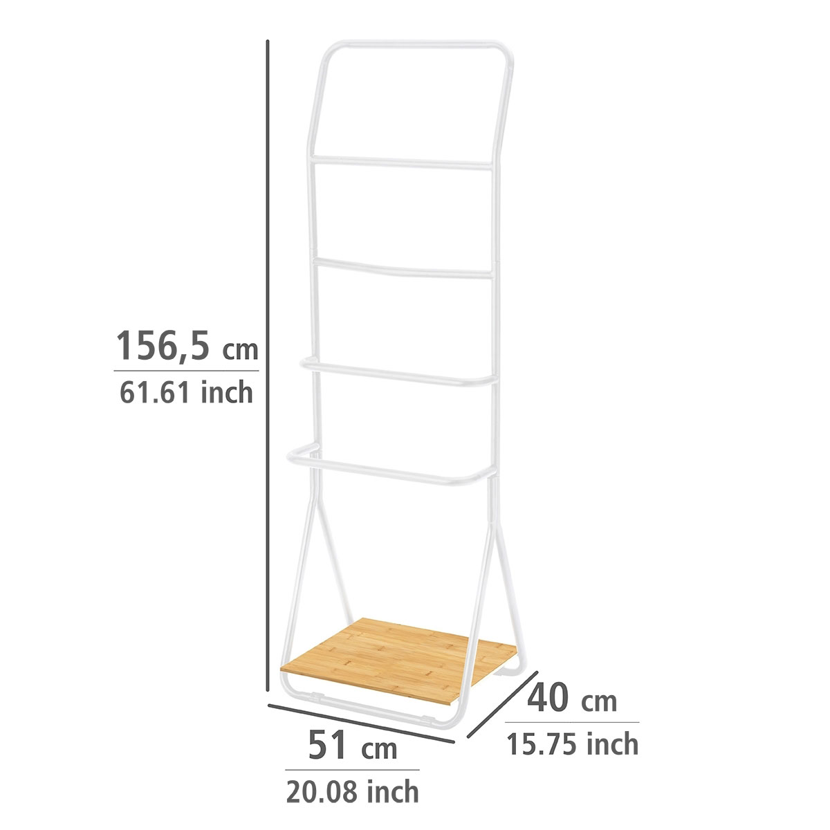 Wenko  Handtuchhalter Verona Weiß Handtuchständer 4 Stangen Bild 5