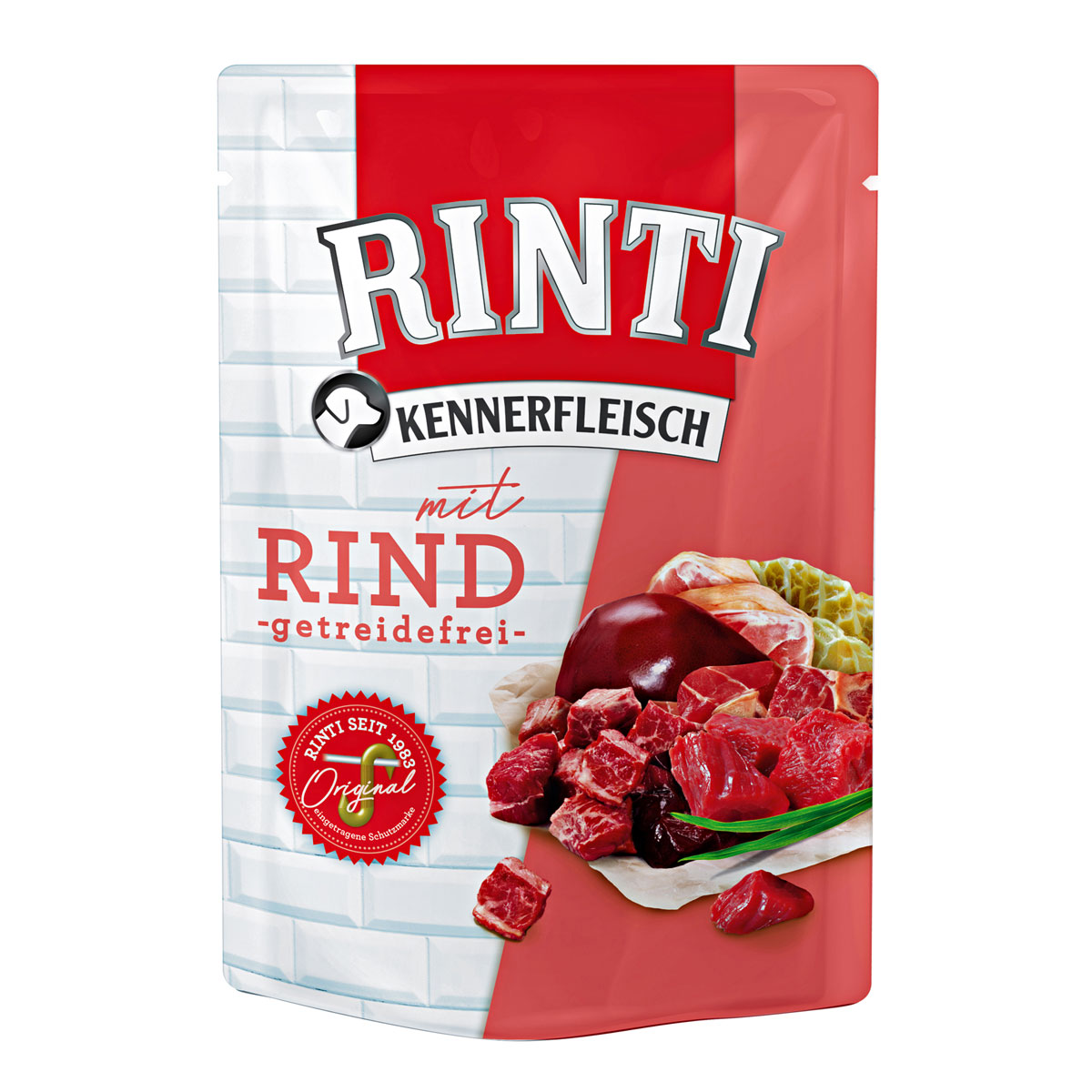 Rinti Hundefutter Kennerfleisch Rind 400 g Frischebeutel