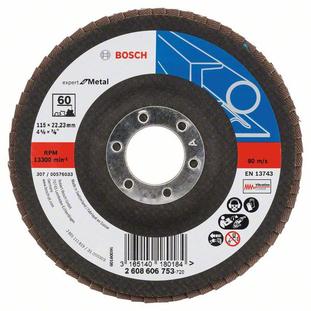Bosch  Fächerschleifscheibe X551 K60 11,5 x 11,5 cm Bild 1