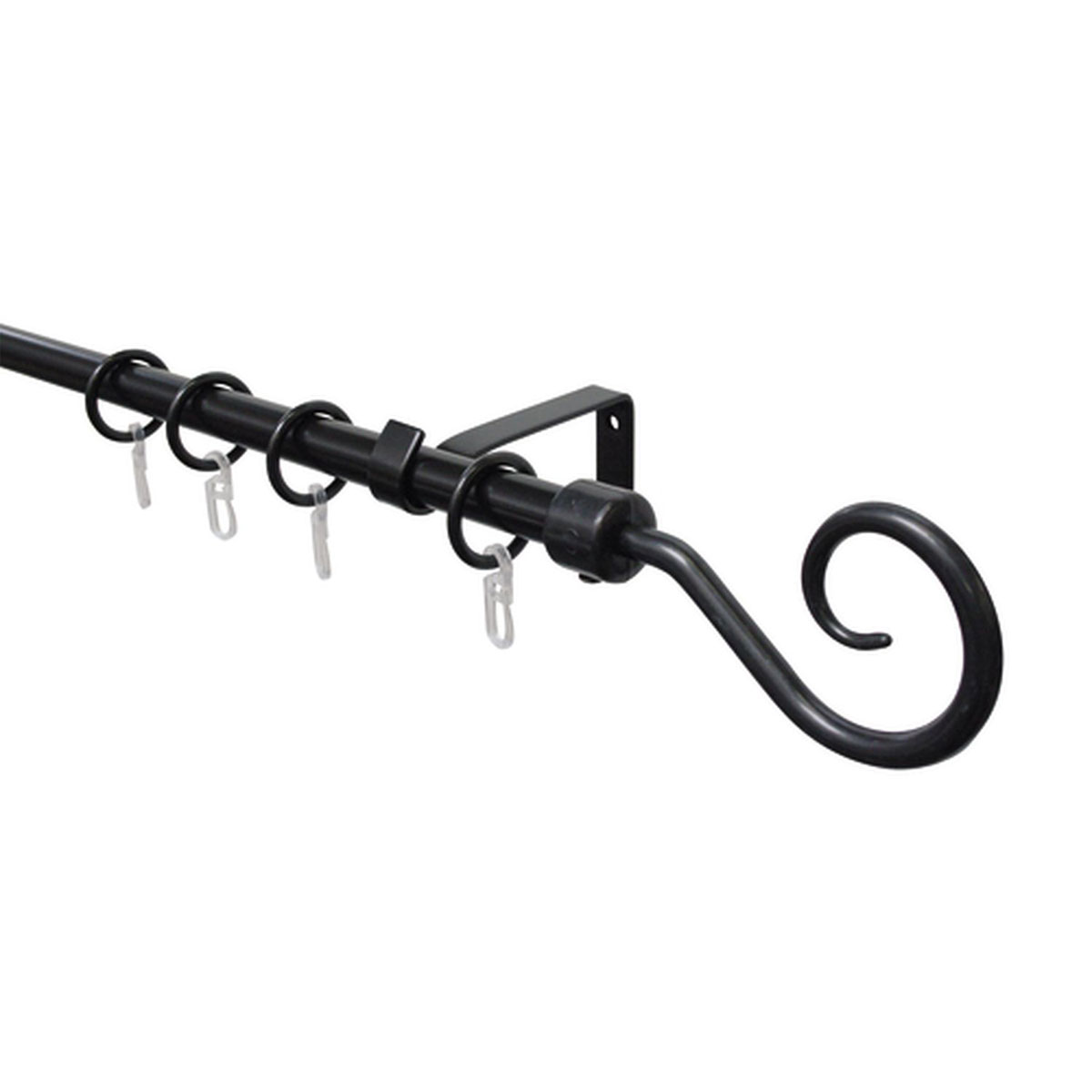 Gardinia Gardinenstange Hook Durchmesser 16/13 mm 130-240 cm schwarz