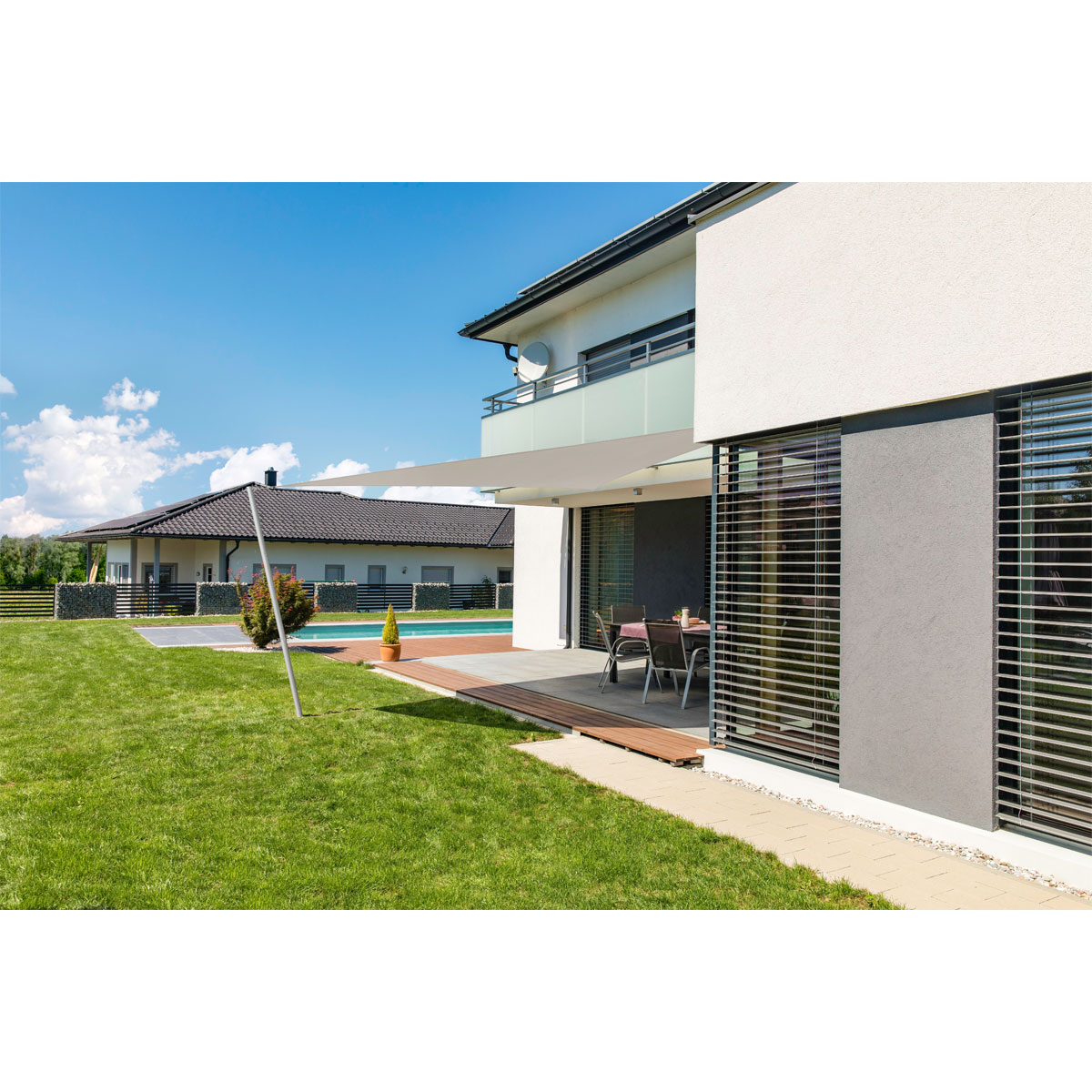 Dreieck-Segel Cannes 5 x 5 x 5 m grey Bild 2