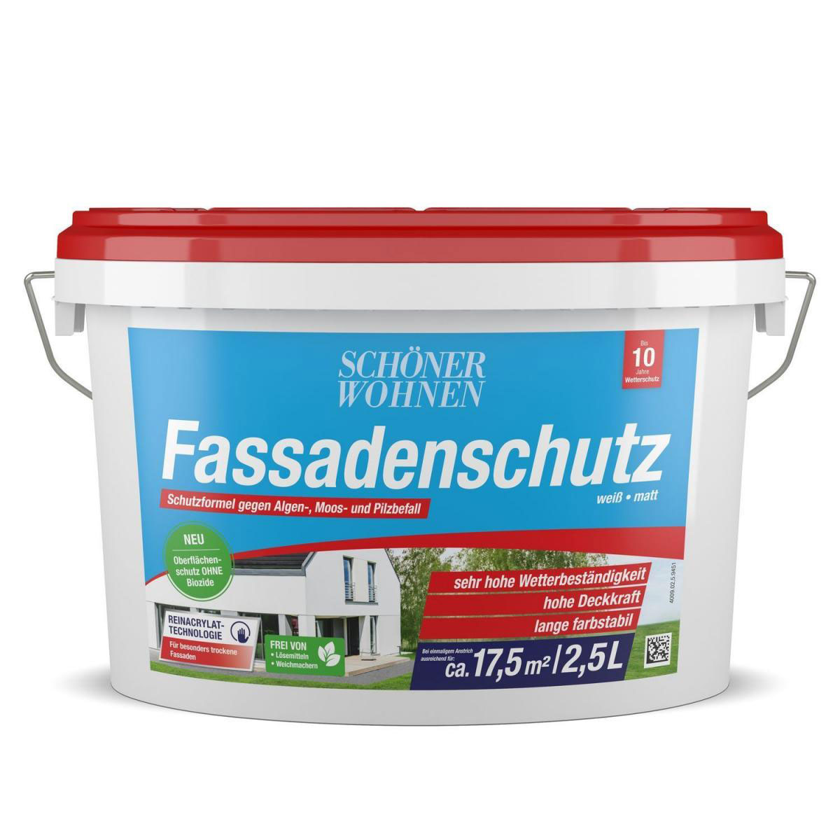 Schöner Wohnen Farbe Reinacrylat-Fassadenschutz Weiß 2,5 L